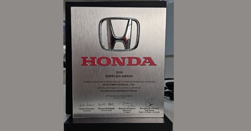 ZF recebe prêmios de excelência da Honda e Toyota
