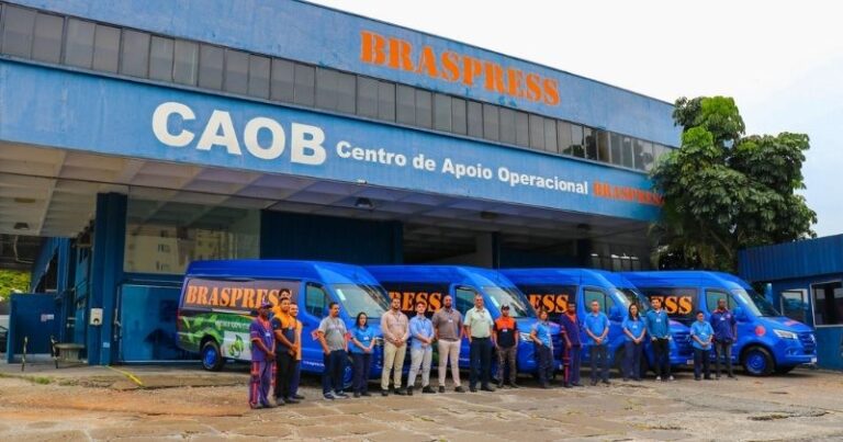 Braspress avança rumo ao carbono zero com frota elétrica na filial de Cantareira