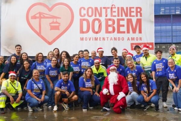 Contêiner do Bem mobiliza terminais do Porto de Santos em ação solidária que beneficia crianças de quatro instituições
