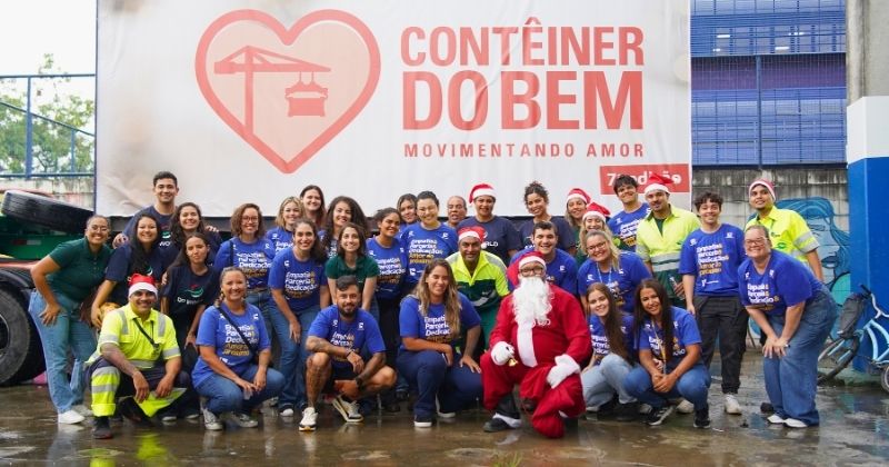 Contêiner do Bem mobiliza terminais do Porto de Santos em ação solidária que beneficia crianças de quatro instituições