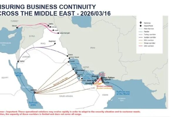 CMA CGM cria rotas alternativas para manter cadeias logísticas no Oriente Médio
