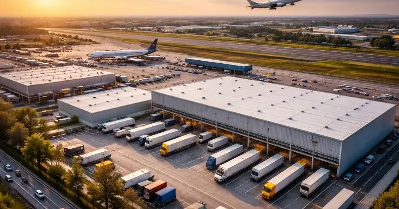 Demanda por galpões em aeroportos cresce no Brasil e registra valores de locação acima de condomínios logísticos tradicionais, aponta Binswanger