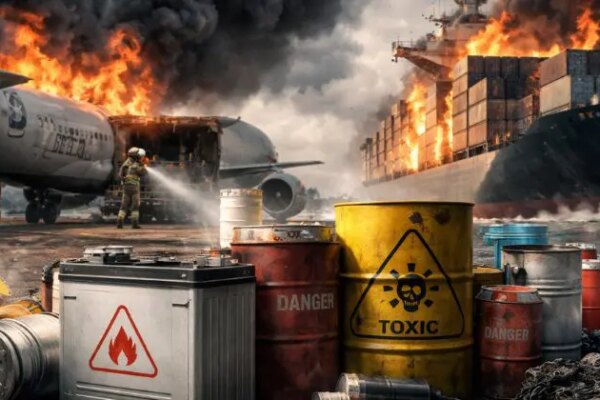 Incêndios em aviões e navios expõem riscos no transporte de cargas perigosas