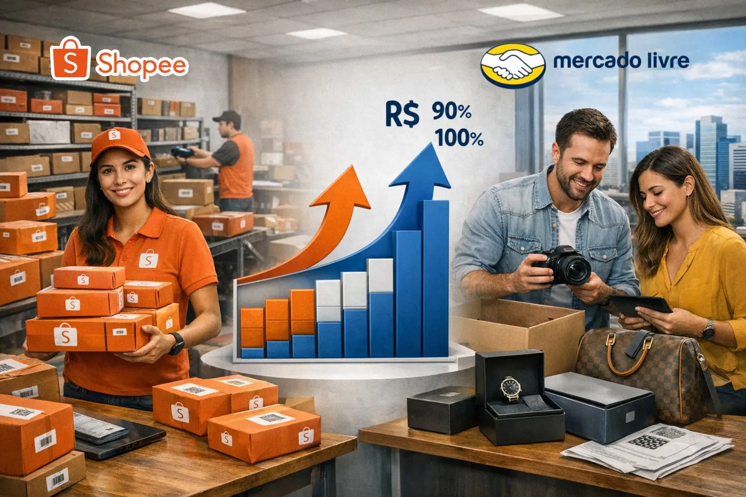 Shopee lidera em volume, e Mercado Livre se destaca em gasto e fidelidade, segundo estudo da klavi