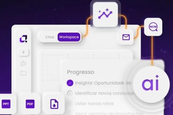 Logcomex lança plataforma com IA capaz de executar operações no comércio exterior, e não apenas analisá-las