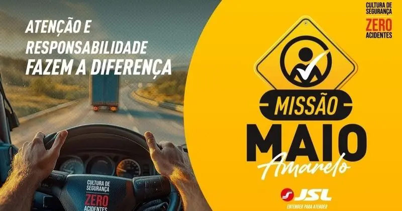 JSL lança campanha com quizzes e prêmios para motoristas em prol do Maio Amarelo