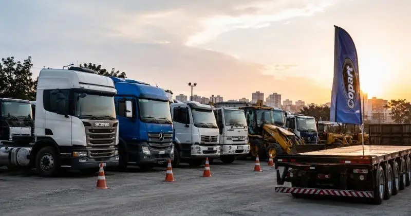 Leilão de caminhões da Copart, amanhã, reúne veículos pesados com até 30% abaixo da tabela Fipe