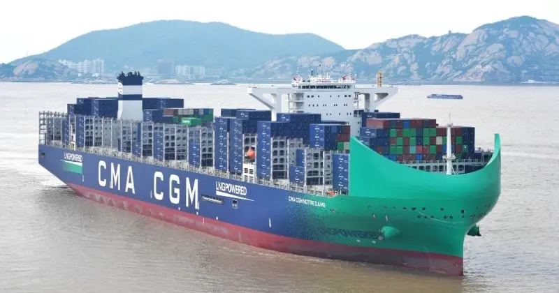 Maior navio porta-contêineres de bandeira francesa inicia operações da CMA CGM entre Ásia e Europa