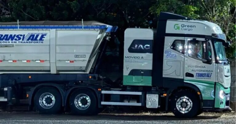 Em parceria com a Transvale, Green Cargo avança em testes com caminhões a gás em rotas para o Porto de Santos