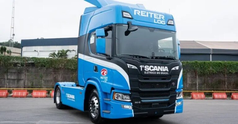 Primeiro Scania elétrico do Brasil é da Reiter Log. A aquisição faz parte da estratégia de logística verde da empresa